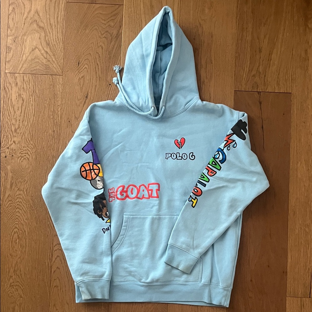 Polo G Light Blue Graphic Hoodie